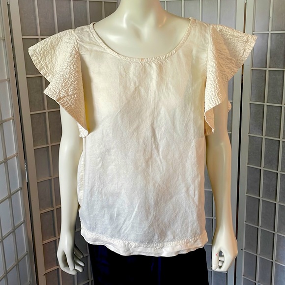 Casual Linen Blend Top Sz s - Picture 1 of 4